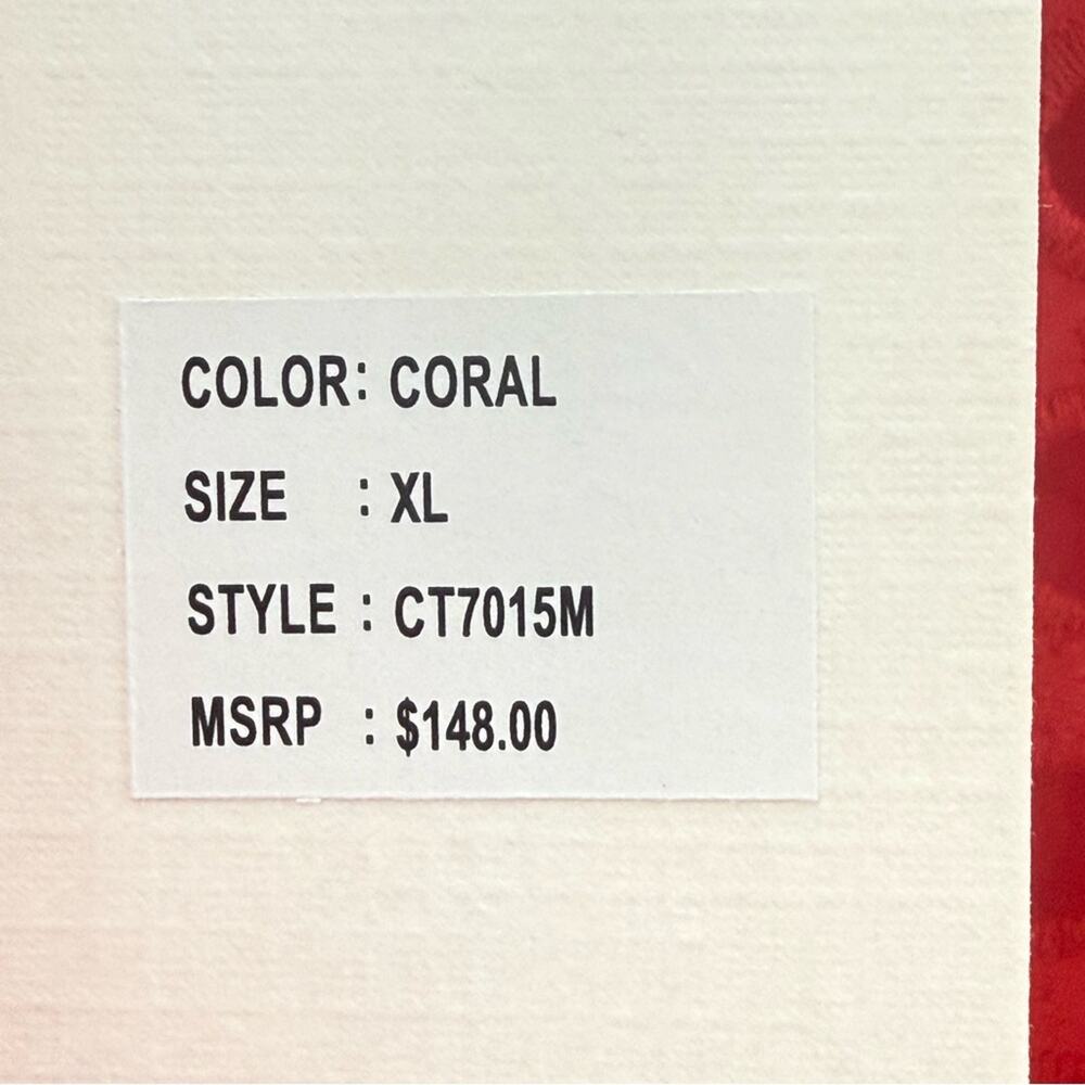 NWT Jennifer & Grace Eyelet Sleeveless Bubble Hem 100% Cotton Top Coral Red XL - Picture 9 of 10